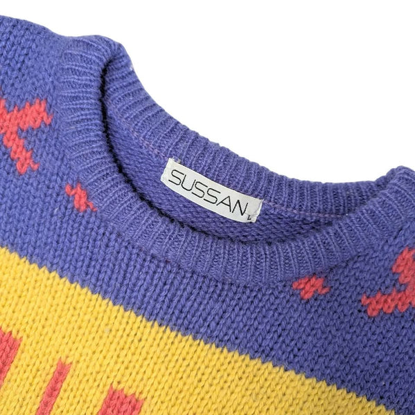 1980's Vintage Colourful Wool Sweater