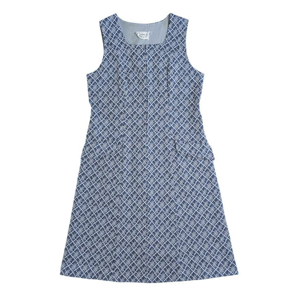 Late 60's / Early 70's Blue Mod Crimplene Dress