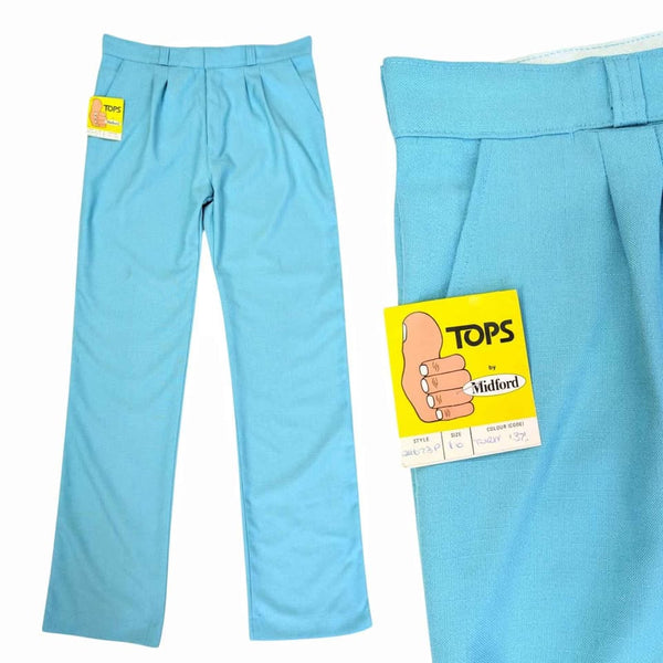 1970's Vintage Deadstock Sky Blue Pants