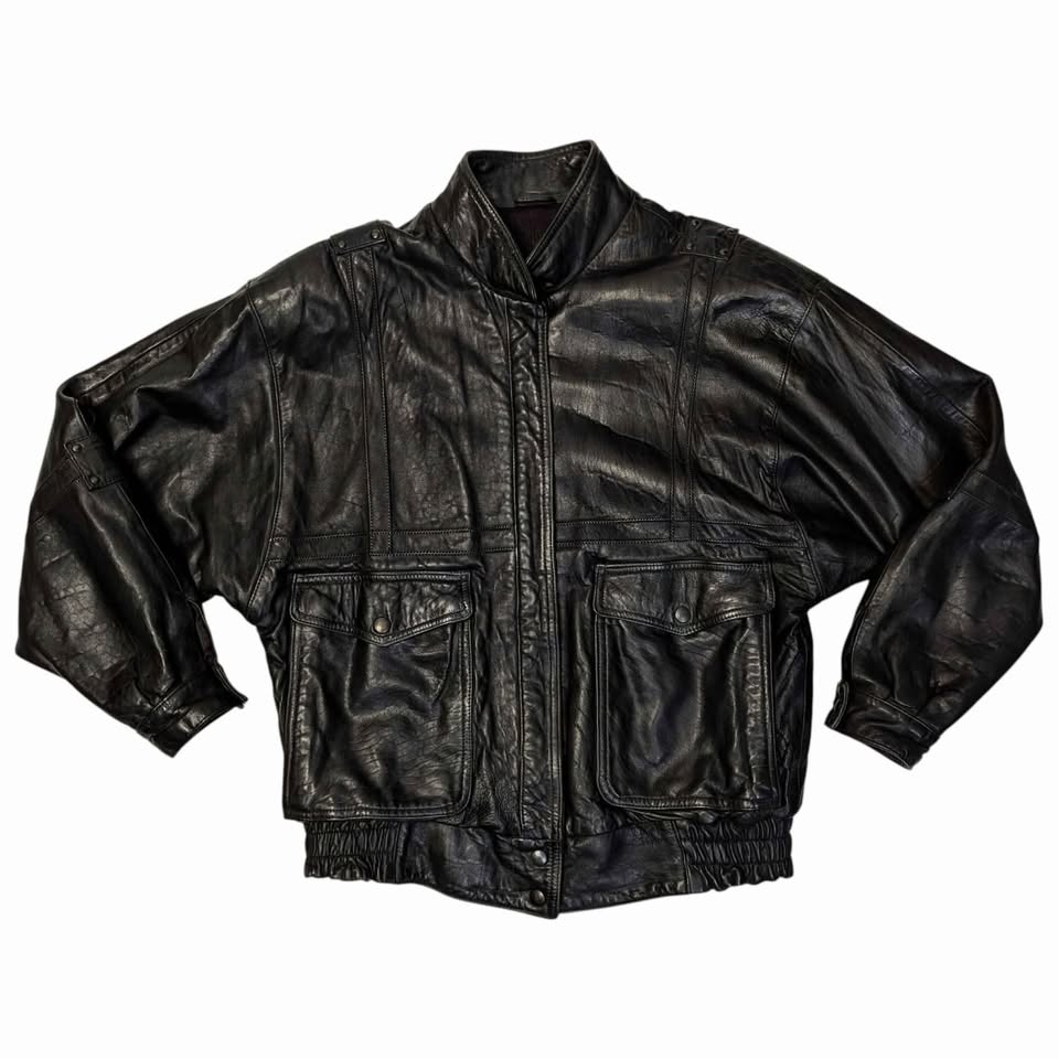 ジャケット・アウター 80s short real leather bomber jacket 80s short real leather bomber jacket si