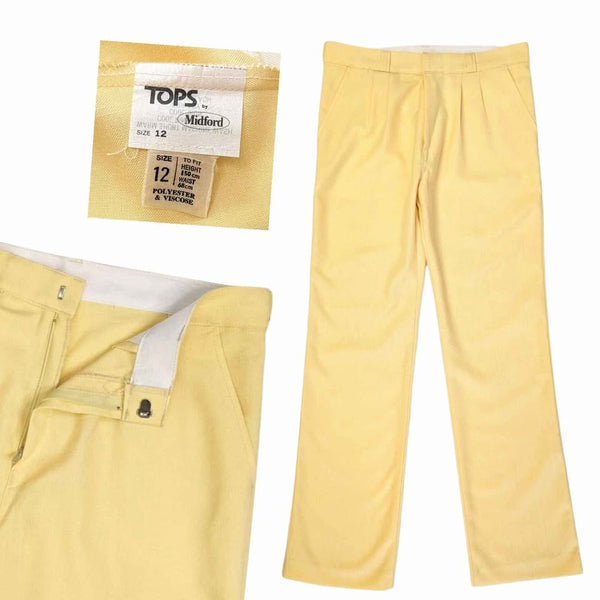 1970's Vintage Deadstock Pastel Yellow Pants