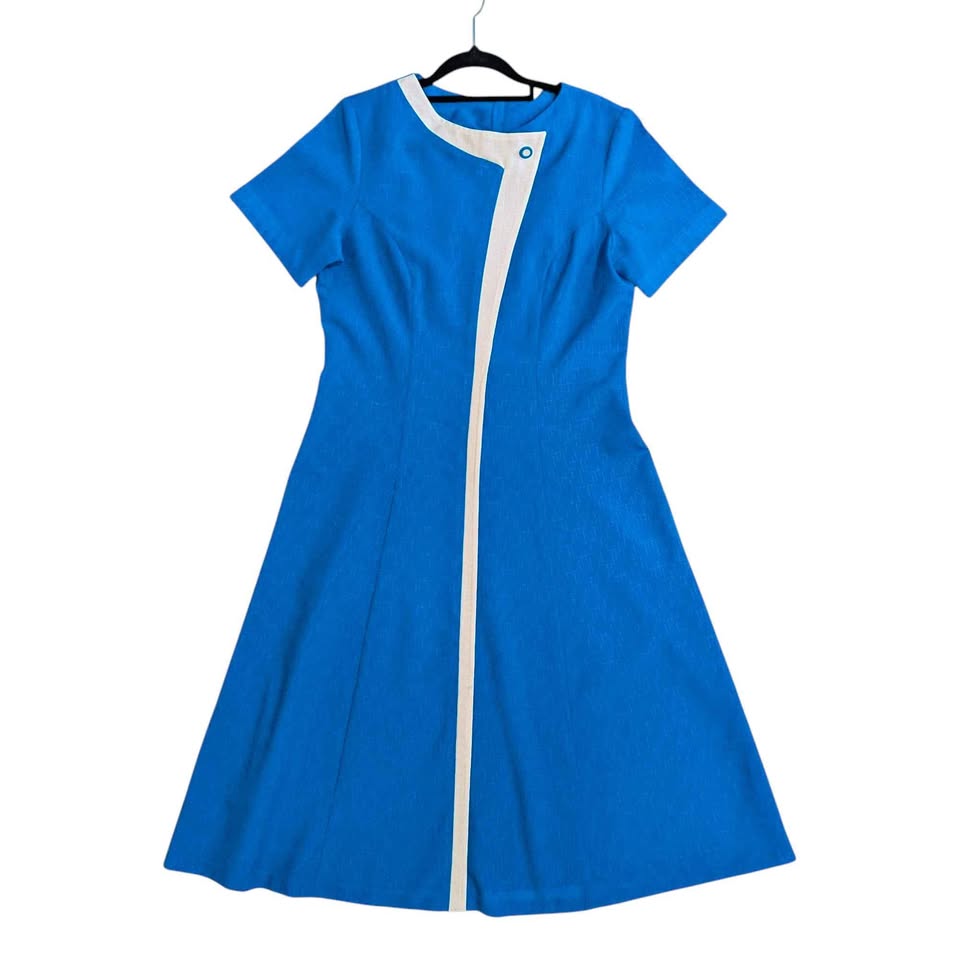 Late 60's / Early 70's Blue Mod Dress Kitsch Vintage Late 60's / Early 70's Blue Mod Dress Kitsch Vintage