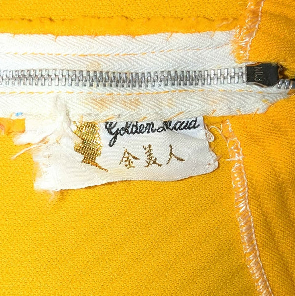 1960's Vintage Bright Yellow Mod Mini Dress