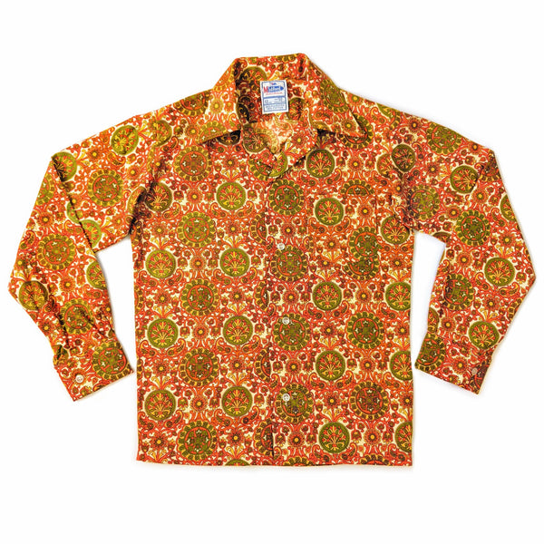 1970's Vintage Paisley Shirt Deadstock Children's - Style #1 Orange