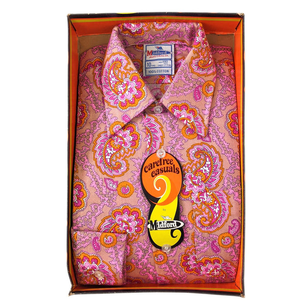 1970's Vintage Paisley Shirt Deadstock - Style #7 Kitsch Vintage
