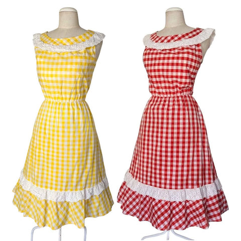 1980's Vintage Picnic Dress Set