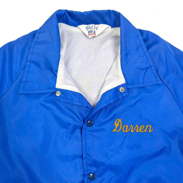1980's Vintage Blue USA School Windbreaker Jacket