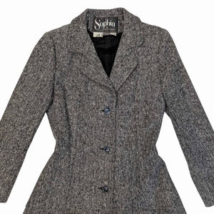 1970's Vintage Grey Wool Coat