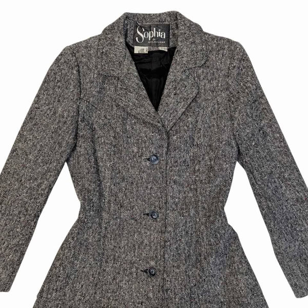 1970's Vintage Grey Wool Coat
