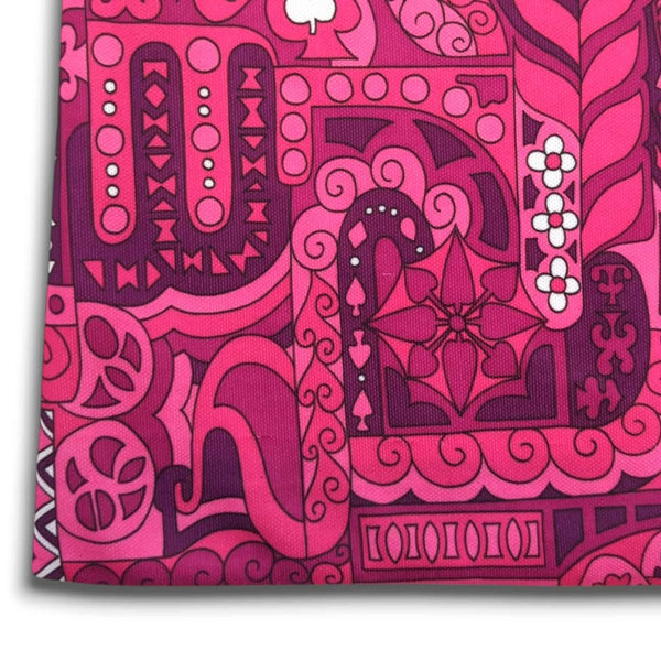 1960s Vintage Hot Pink Psychedelic Flower Power Dress