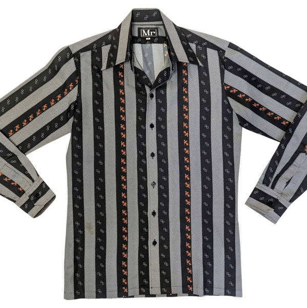 1970's Vintage Men's Pattern Button Up Shirt