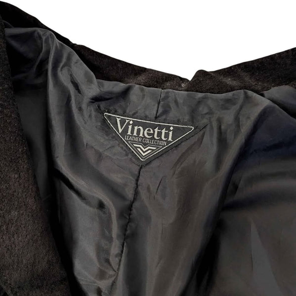 1980's Vintage Black Leather Fringe Jacket
