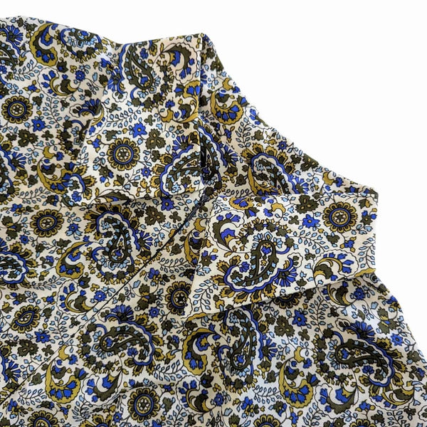 1960's Vintage Green Paisley Dress