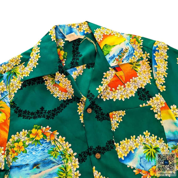 1970's Vintage Men's Hawaiian Button Up Shirt