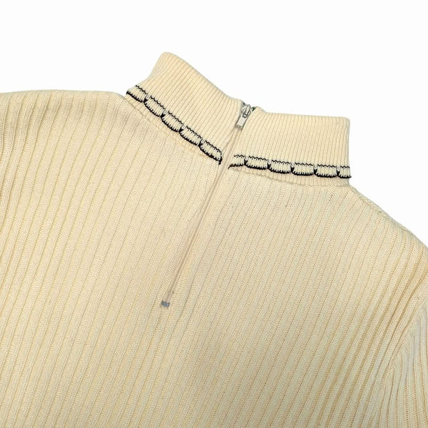 1970's Vintage Cream Turtleneck Long Sleeve Top