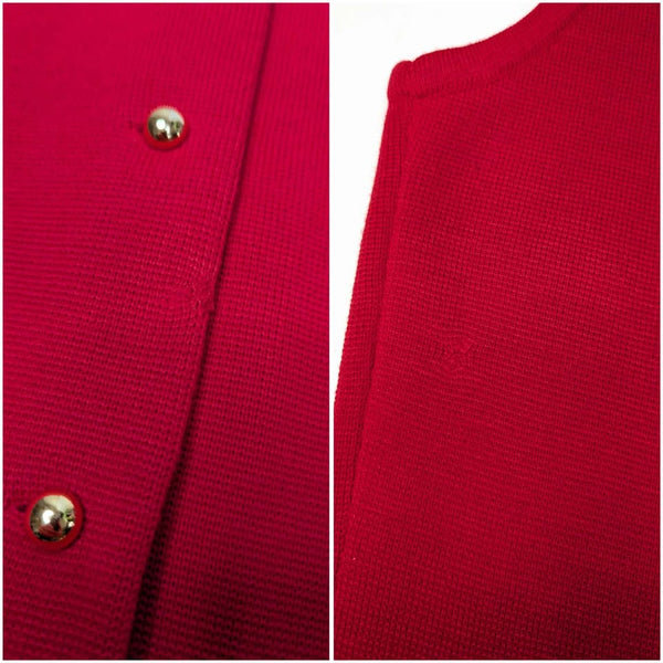 1960's Vintage Red Wool Knit Mod Tunic Vest