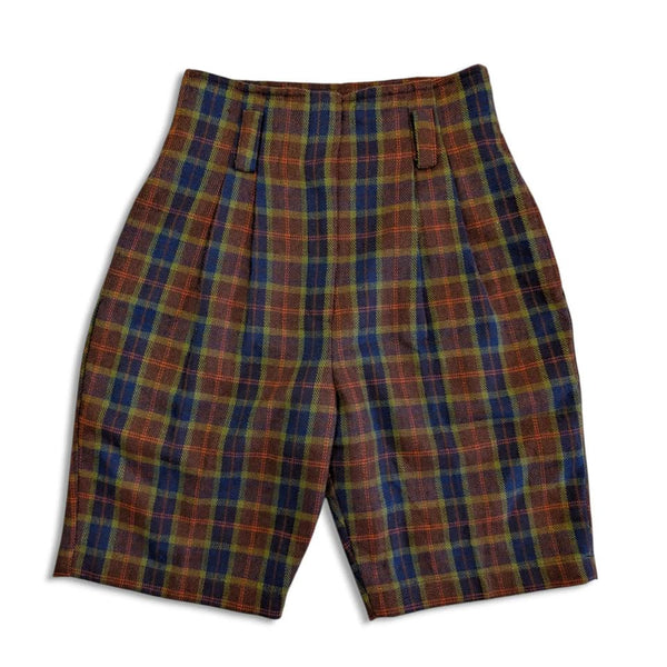 1980's Vintage High Waisted Plaid Shorts