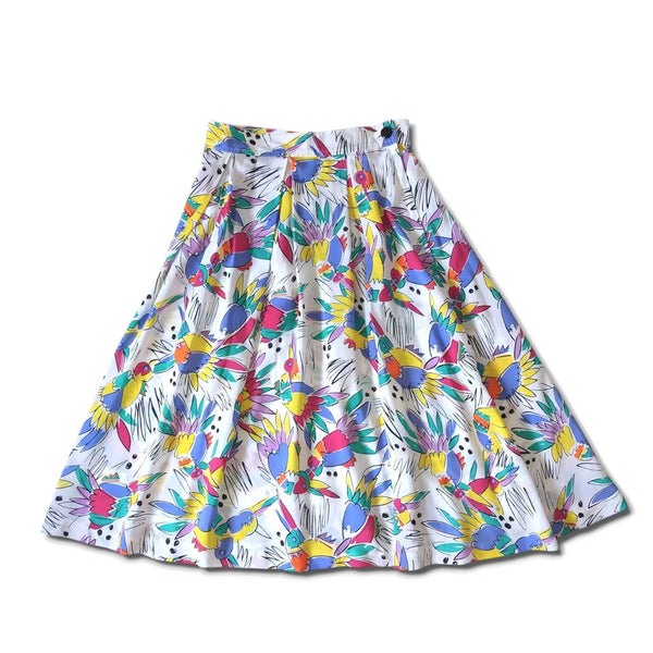 80's / 90's Vintage Multicolour Midi Skirt
