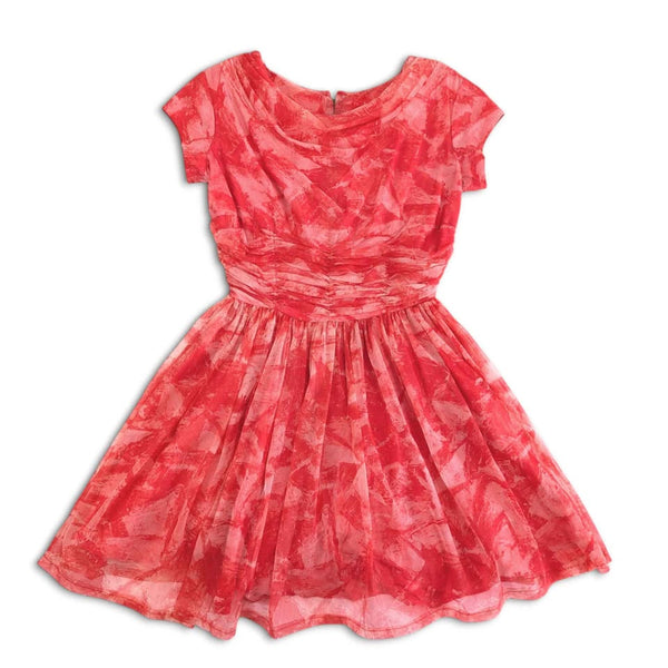 Late 50's - Early 60's Vintage Red Mini Dress