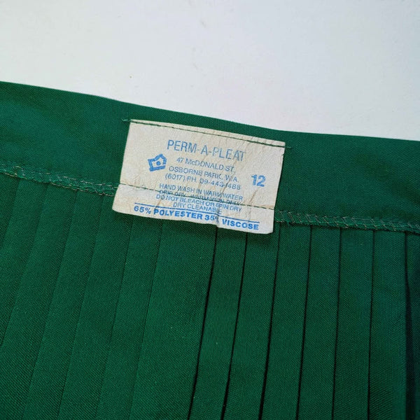 1980's Vintage Bright Green Mini Skirt