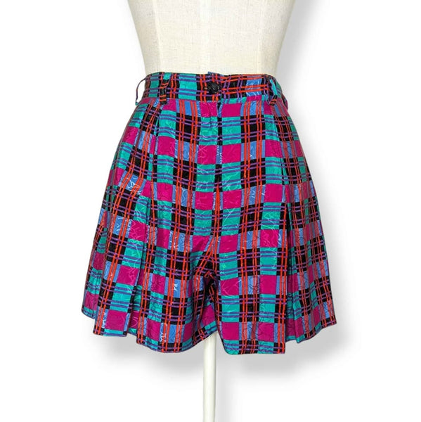 80's/90's Vintage Multicolour Plaid Skort