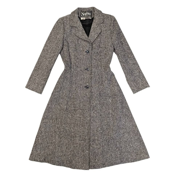 1970's Vintage Grey Wool Coat