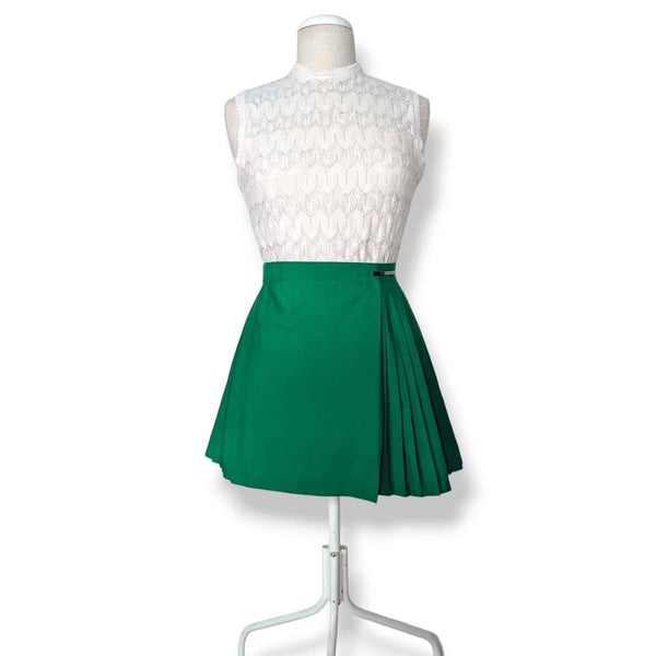 1980's Vintage Bright Green Mini Skirt