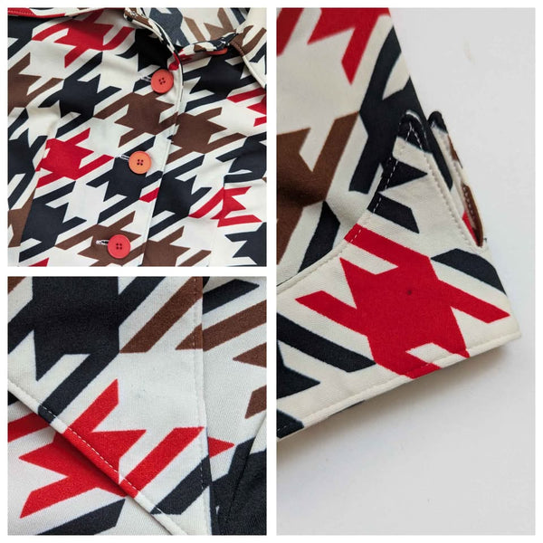 1970's Vintage Mod Houndstooth Dress