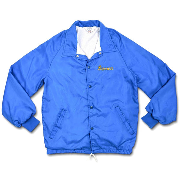 1980's Vintage Blue USA School Windbreaker Jacket
