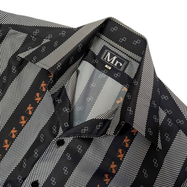 1970's Vintage Men's Pattern Button Up Shirt