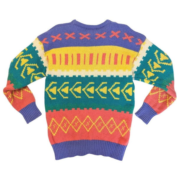 1980's Vintage Colourful Wool Sweater