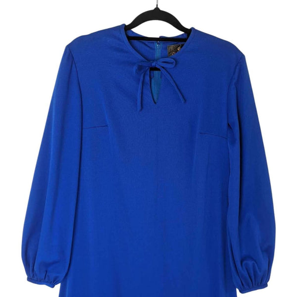 1970's Vintage Blue Midi Dress