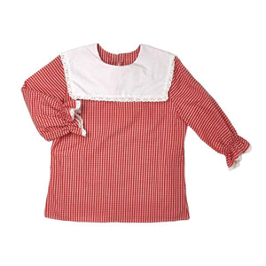 1980's Vintage Red Gingham Top