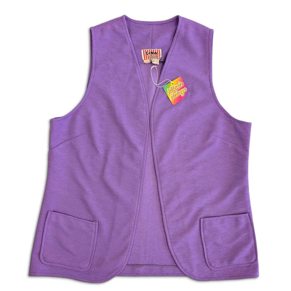 1960's / 1970's Vintage Purple Crimplene Vest