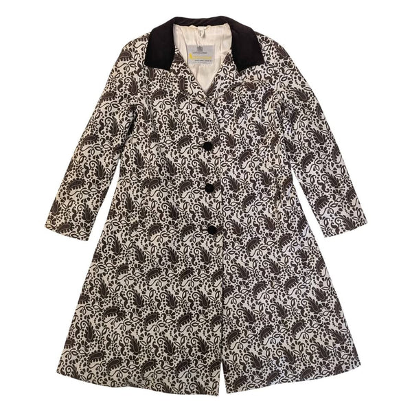 1960's Designer Vintage Brown Paisley Coat