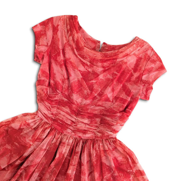 Late 50's - Early 60's Vintage Red Mini Dress