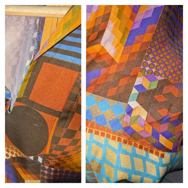 1970's Vintage Disco Print Dress