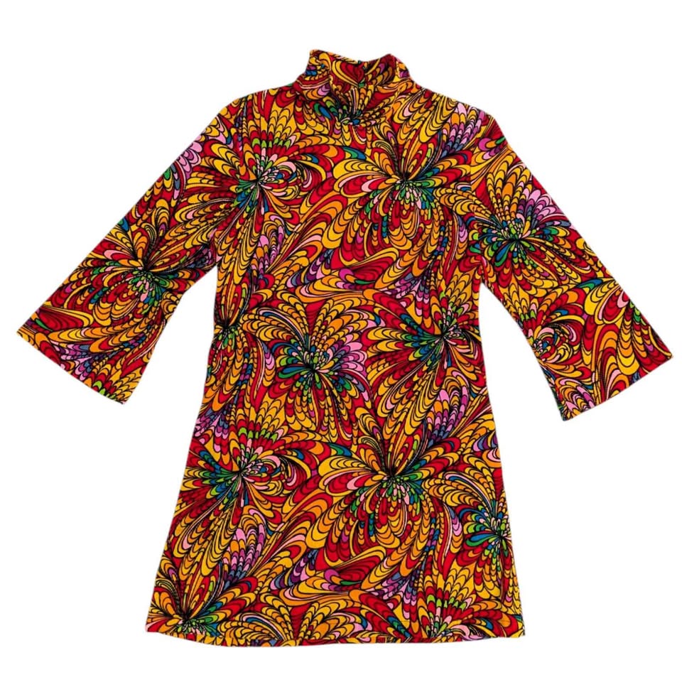 1960's Vintage Rainbow Psychedelic Corduroy Mini Dress! – Kitsch Vintage
