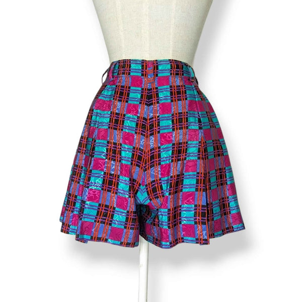 80's/90's Vintage Multicolour Plaid Skort