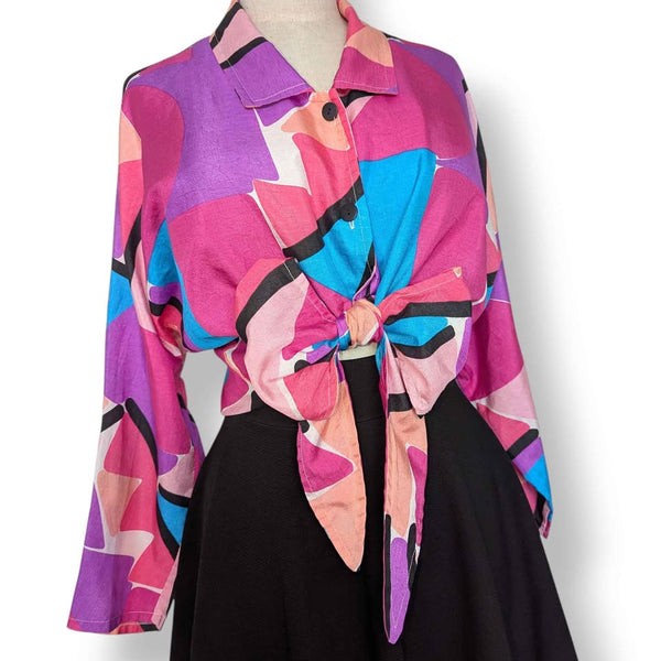 1980s Vintage Colourful Abstract Shirt