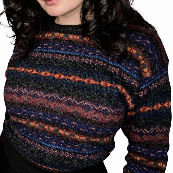 1980's Vintage Patterned Wool Sweater