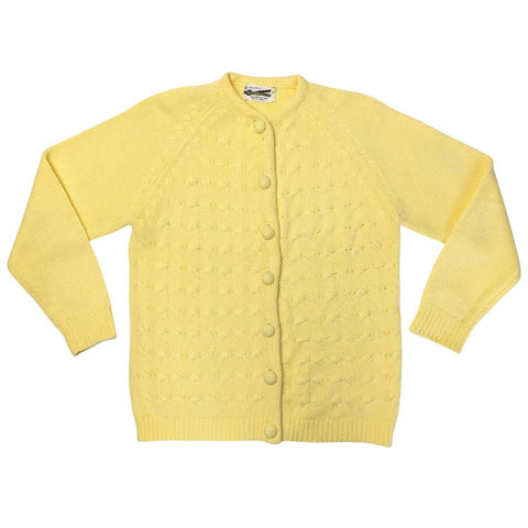 1960's Vintage Pastel Yellow Cardigan