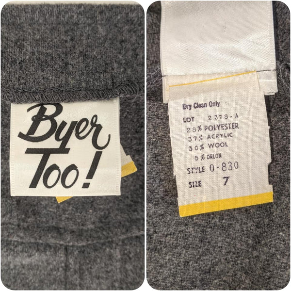 1970's Vintage Grey Pinafore Dress