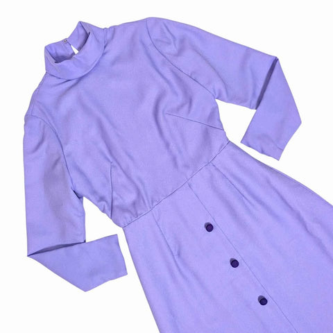 1960's Vintage Purple Mod Maxi Dress