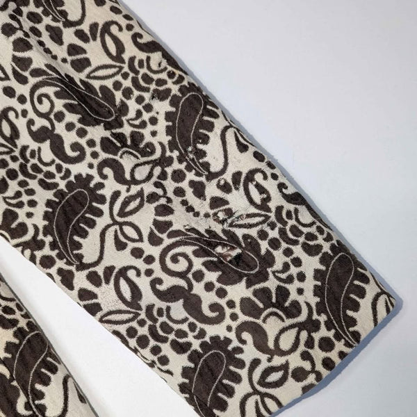 1960's Designer Vintage Brown Paisley Coat