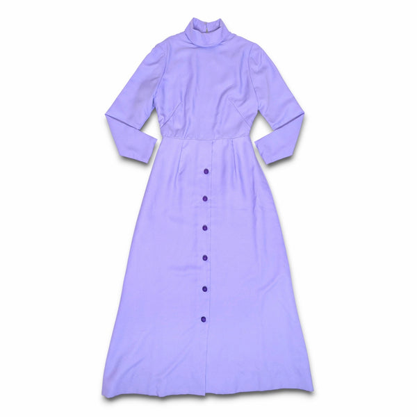 1960's Vintage Lilac Mod Maxi Dress