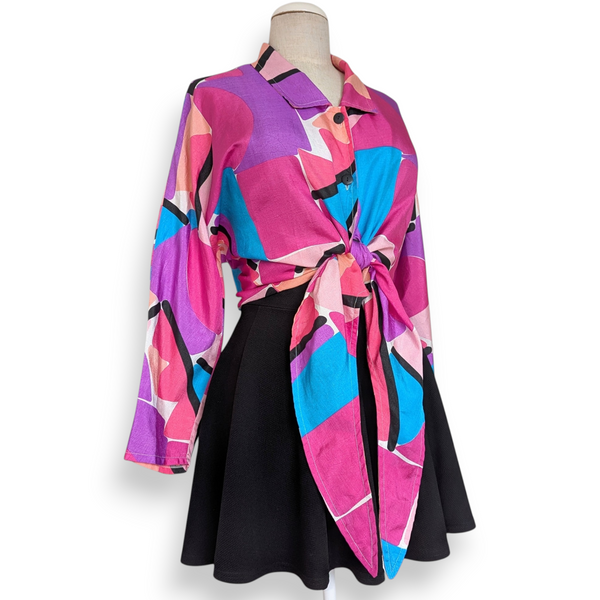 1980s Vintage Colourful Abstract Shirt