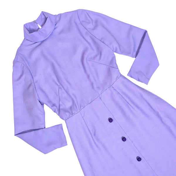 1960's Vintage Lilac Mod Maxi Dress