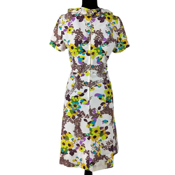 60's Vintage Vibrant Floral Mod Mini Dress Kitsch Vintage