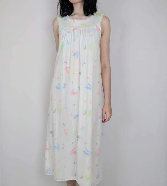 60's Vintage Deadstock Butterfly Nightie Slip Dress Kitsch Vintage